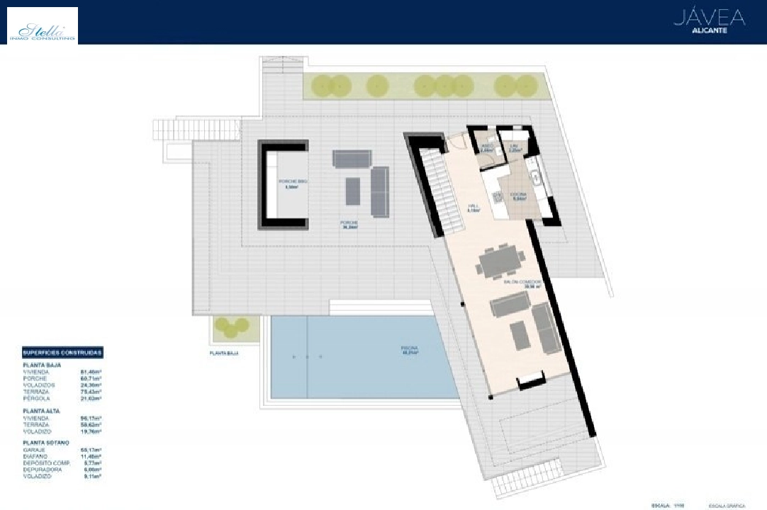 villa in Javea(Tosalet 5) for sale, built area 372 m², year built 2015, air-condition, plot area 1000 m², 3 bedroom, 2 bathroom, swimming-pool, ref.: BI-JA.H-100-7