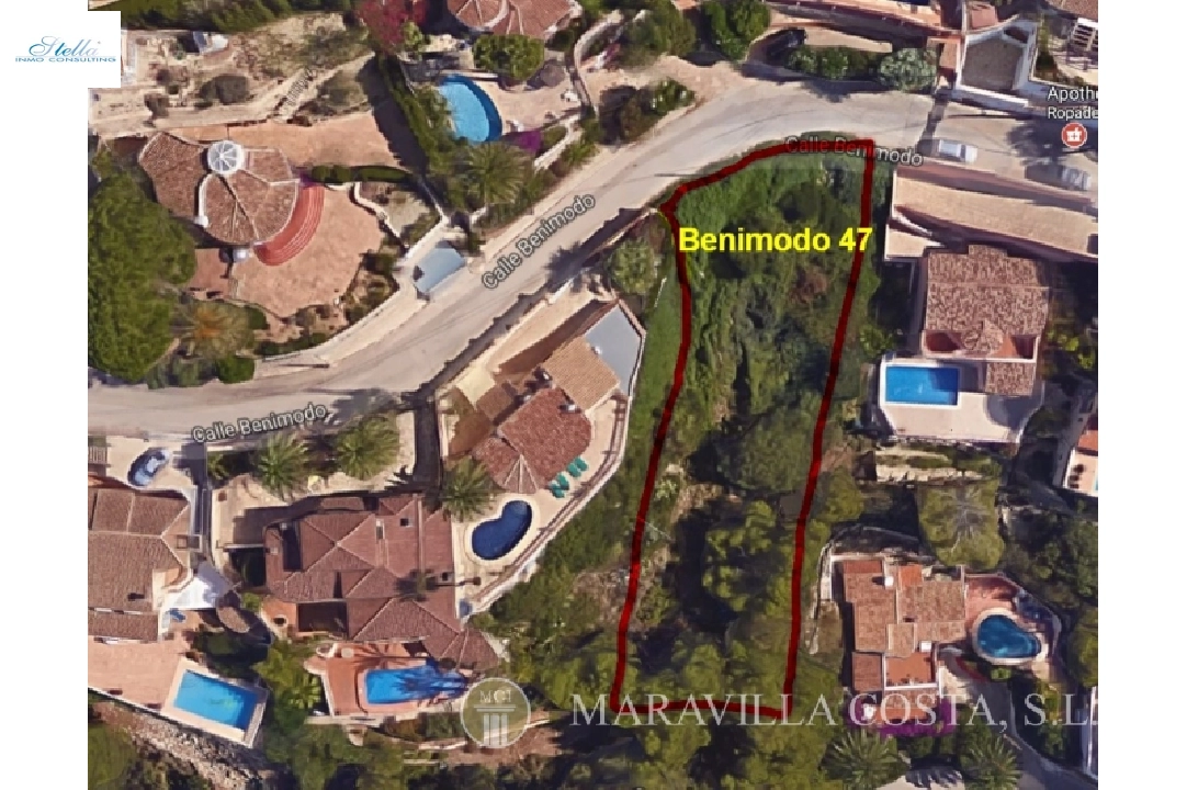 residential ground in Moraira(Benimeit) for sale, plot area 800 m², ref.: MV-2356-4