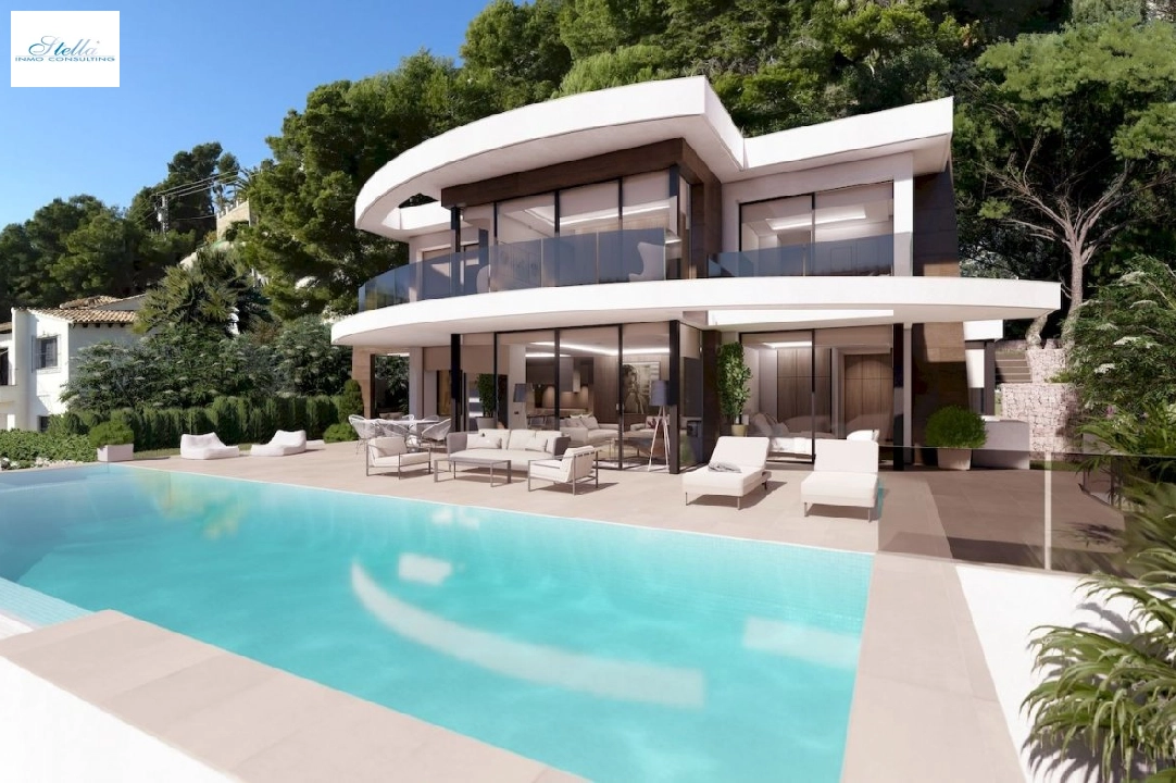 villa in Moraira(Moraira) for sale, built area 410 m², condition first owner, + central heating, plot area 1000 m², 4 bedroom, 5 bathroom, swimming-pool, ref.: GH-0119-GC-6