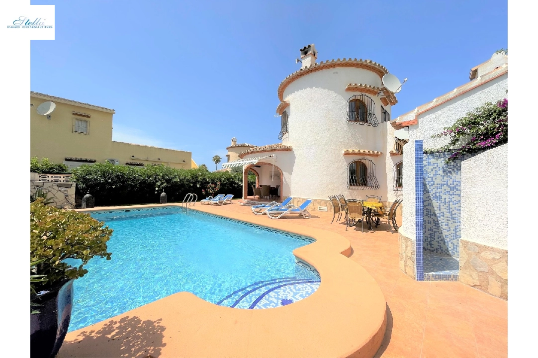 villa in Els Poblets(Barranquets) for holiday rental, built area 130 m², year built 2000, condition modernized, + central heating, air-condition, plot area 580 m², 3 bedroom, 2 bathroom, swimming-pool, ref.: T-0819-2