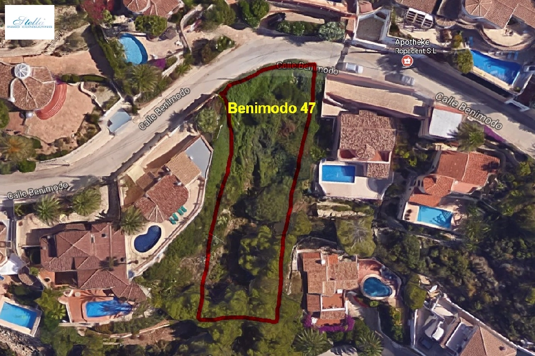 residential ground in Moraira(Benimeit) for sale, plot area 800 m², ref.: BP-3101MOR-2
