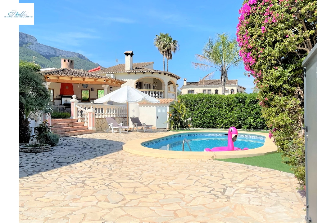 villa in Denia for holiday rental, built area 350 m², year built 2000, condition neat, + central heating, air-condition, plot area 1000 m², 3 bedroom, 2 bathroom, swimming-pool, ref.: T-0415-1