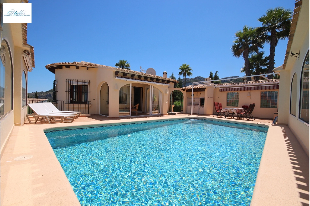 villa in Denia(Monte Pego) for holiday rental, built area 240 m², year built 1998, condition modernized, + underfloor heating, air-condition, plot area 980 m², 5 bedroom, 4 bathroom, swimming-pool, ref.: T-0121-1