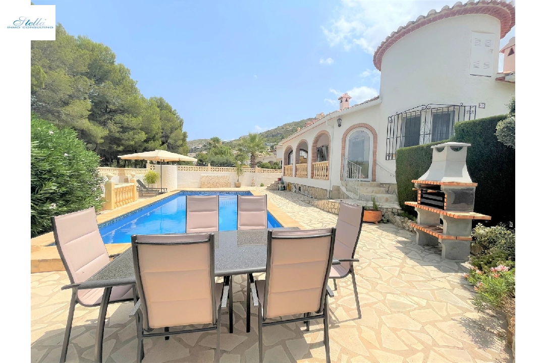 villa in Pedreguer(Monte Solana I) for holiday rental, built area 144 m², year built 1999, condition neat, + central heating, air-condition, plot area 575 m², 3 bedroom, 3 bathroom, swimming-pool, ref.: T-0521-2