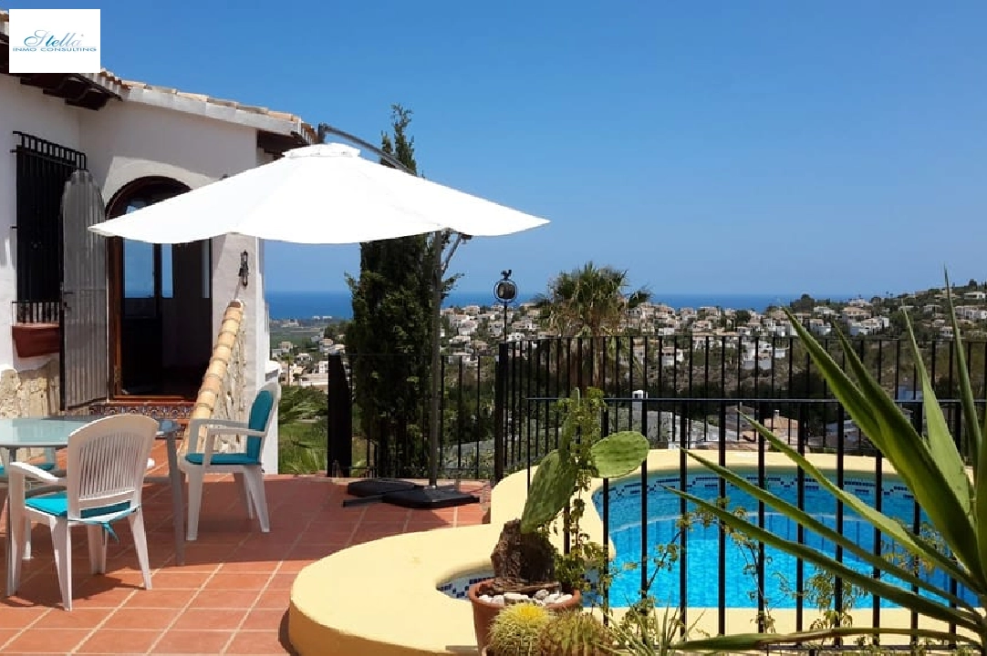summer house in Pego for holiday rental, built area 78 m², year built 1993, condition neat, + KLIMA, air-condition, plot area 450 m², 2 bedroom, 1 bathroom, swimming-pool, ref.: V-0422-1