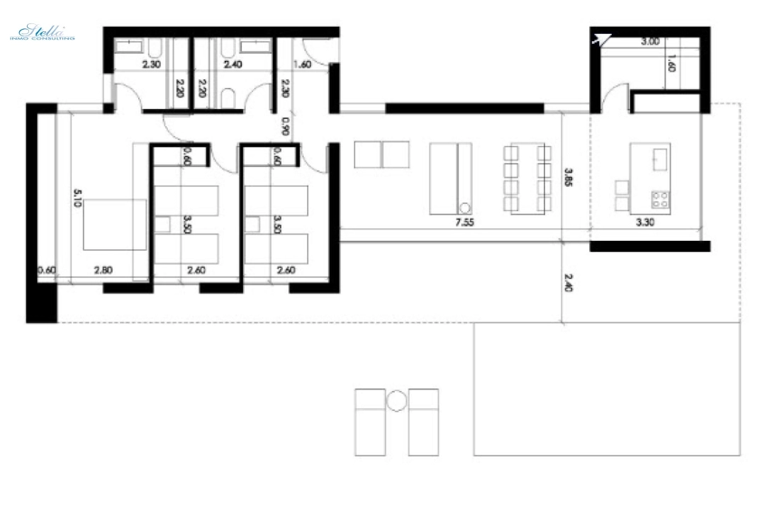 villa in Denia(Santa lucia) for sale, built area 165 m², air-condition, plot area 1167 m², 3 bedroom, 2 bathroom, ref.: BP-3493DEN-4