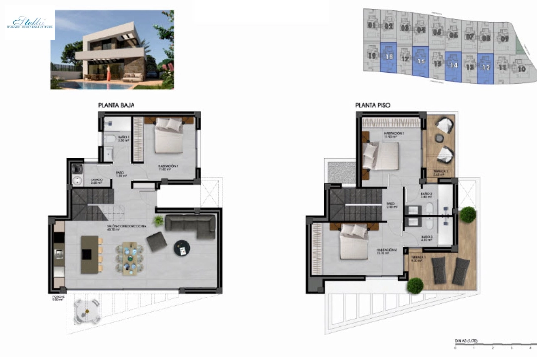 villa in Finestrat(Finestrat) for sale, built area 140 m², plot area 329 m², 3 bedroom, 3 bathroom, ref.: BP-3501FIN-10