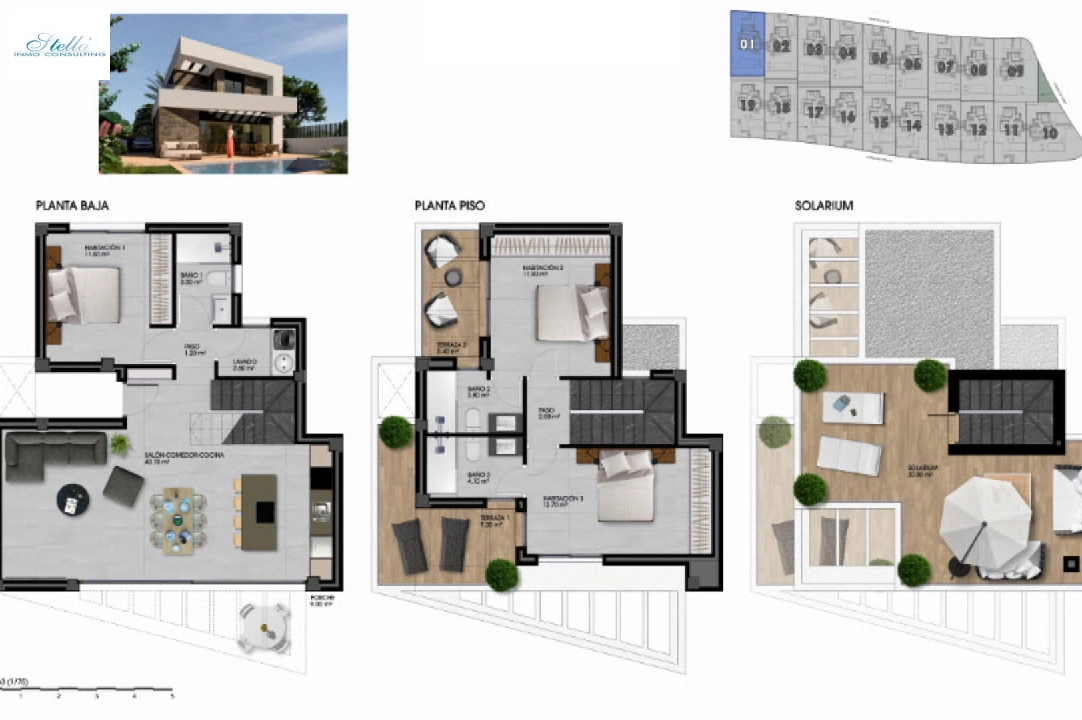 villa in Finestrat(Finestrat) for sale, built area 140 m², plot area 329 m², 3 bedroom, 3 bathroom, ref.: BP-3501FIN-11