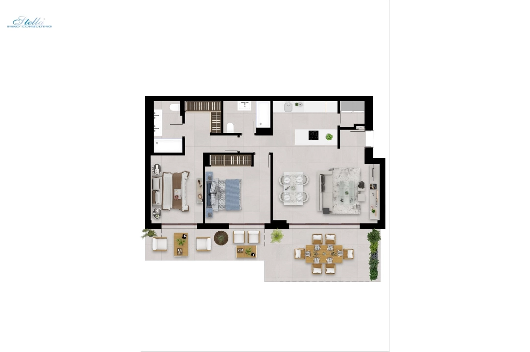 apartment in Malaga for sale, built area 97 m², plot area 129 m², 2 bedroom, 2 bathroom, swimming-pool, ref.: TW-ALMAZARA-HILLS-27