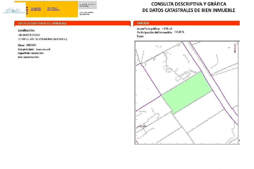 residential ground in Rafol de Almunia for sale, plot area 1558 m², ref.: GC-1522-2