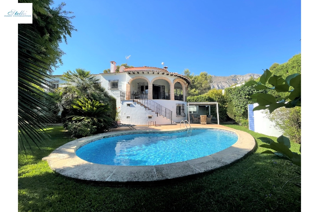 villa in Denia(Montgo) for holiday rental, built area 220 m², year built 1997, condition neat, + central heating, air-condition, plot area 915 m², 3 bedroom, 3 bathroom, swimming-pool, ref.: T-0422-5