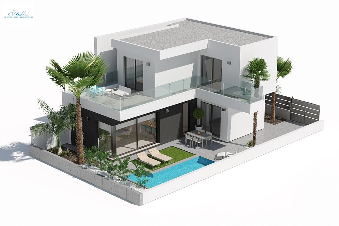 villa in Los Alcazares for sale, built area 166 m², condition first owner, plot area 180 m², 3 bedroom, 2 bathroom, swimming-pool, ref.: HA-LAN-330-E01-5