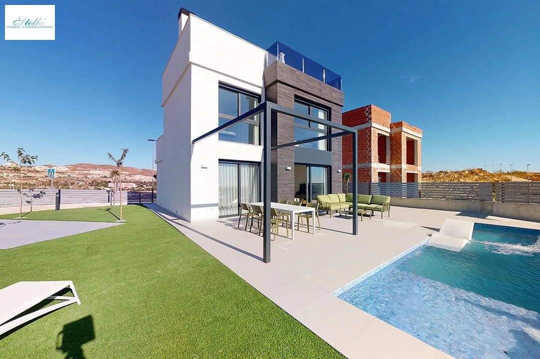 villa in Muchamiel for sale, built area 169 m², condition first owner, plot area 388 m², 3 bedroom, 3 bathroom, swimming-pool, ref.: HA-MMN-100-E01-1
