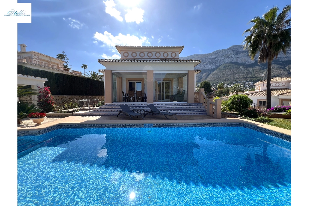 villa in Denia for holiday rental, built area 133 m², year built 1999, condition neat, + underfloor heating, air-condition, plot area 585 m², 3 bedroom, 3 bathroom, swimming-pool, ref.: T-1023-1