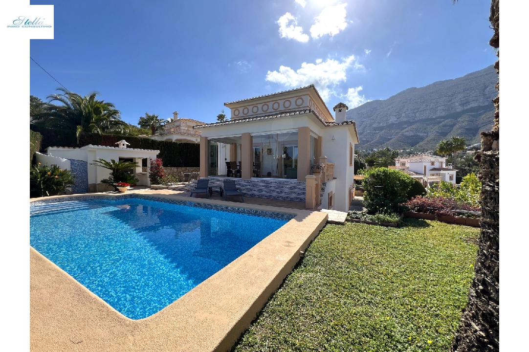villa in Denia for holiday rental, built area 133 m², year built 1999, condition neat, + underfloor heating, air-condition, plot area 585 m², 3 bedroom, 3 bathroom, swimming-pool, ref.: T-1023-2