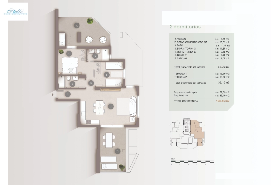 apartment in Calpe for sale, built area 72 m², year built 2023, + KLIMA, air-condition, 2 bedroom, 2 bathroom, swimming-pool, ref.: BI-CA.A-019-16