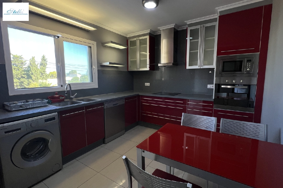 terraced house in Denia for rent, built area 130 m², condition neat, + KLIMA, air-condition, plot area 160 m², 4 bedroom, 3 bathroom, swimming-pool, ref.: D-0223-35