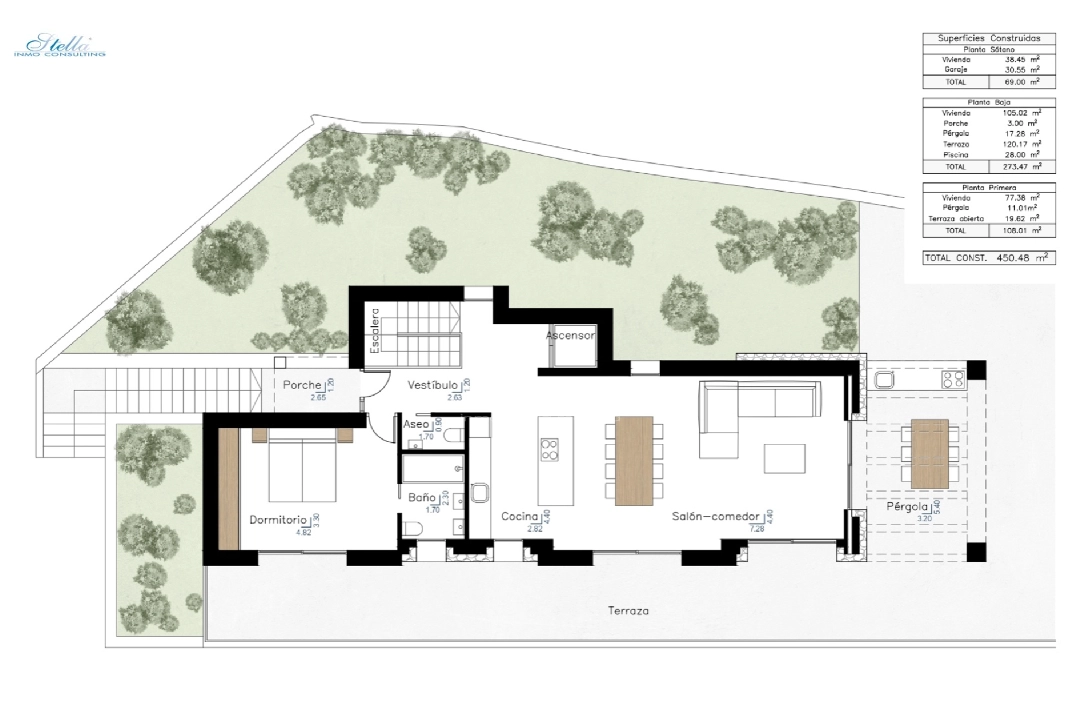 villa in Benissa(Fanadix) for sale, built area 450 m², air-condition, plot area 800 m², 3 bedroom, 3 bathroom, swimming-pool, ref.: CA-H-1562-AMBI-6