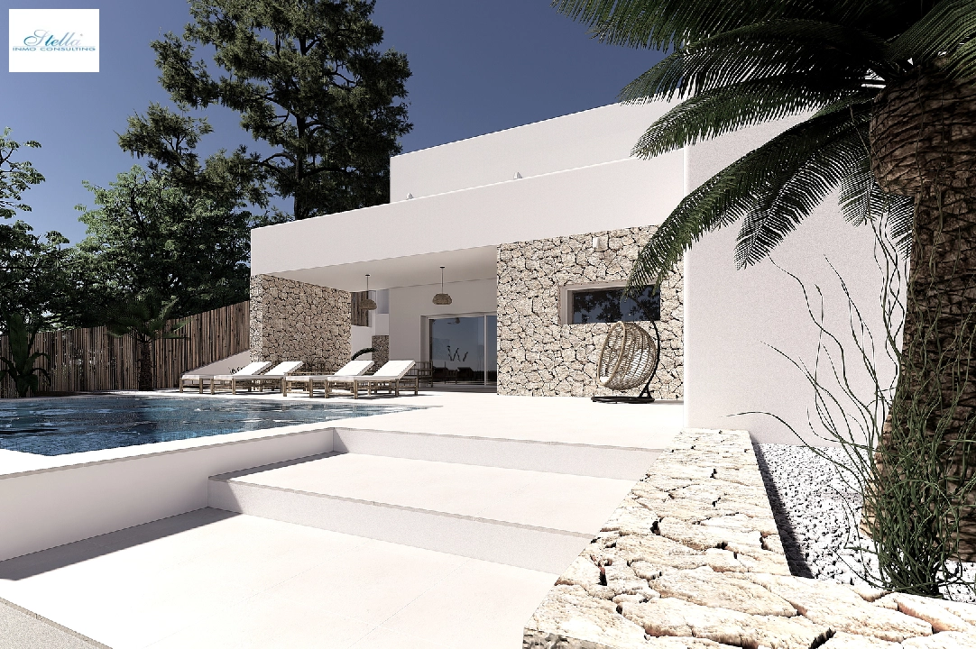 villa in Moraira(Pinar del Advocat) for sale, built area 190 m², air-condition, plot area 800 m², 4 bedroom, 4 bathroom, swimming-pool, ref.: CA-H-1703-AMB-2