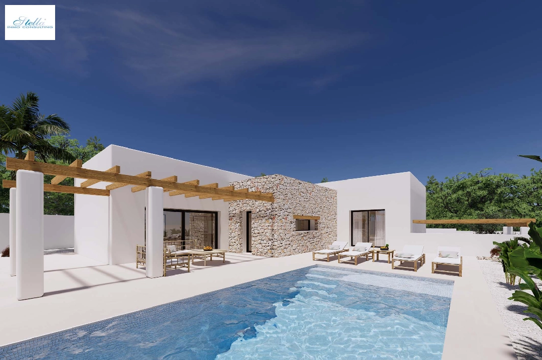 villa in Moraira(Pinar del Advocat) for sale, built area 196 m², air-condition, plot area 800 m², 4 bedroom, 3 bathroom, swimming-pool, ref.: CA-H-1705-AMB-1