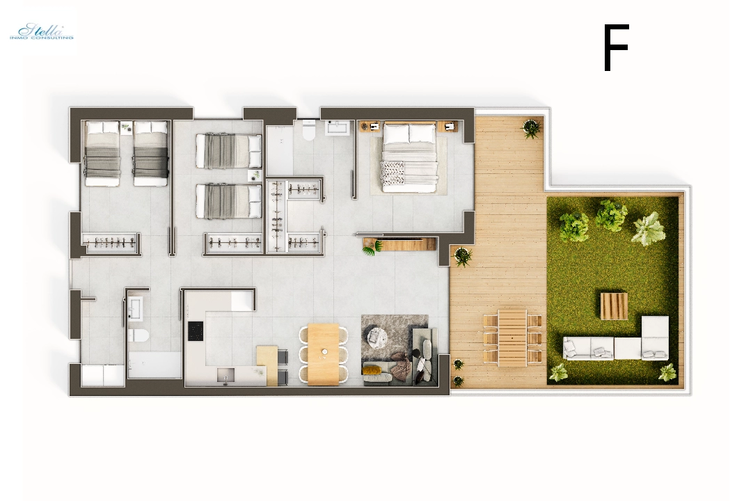 apartment in Santa Pola(Calle Orden Dorico 551, 03130 Gran Alacant, Alican) for sale, built area 98 m², plot area 127 m², 3 bedroom, 2 bathroom, swimming-pool, ref.: TW-ICONIC-9-1-29