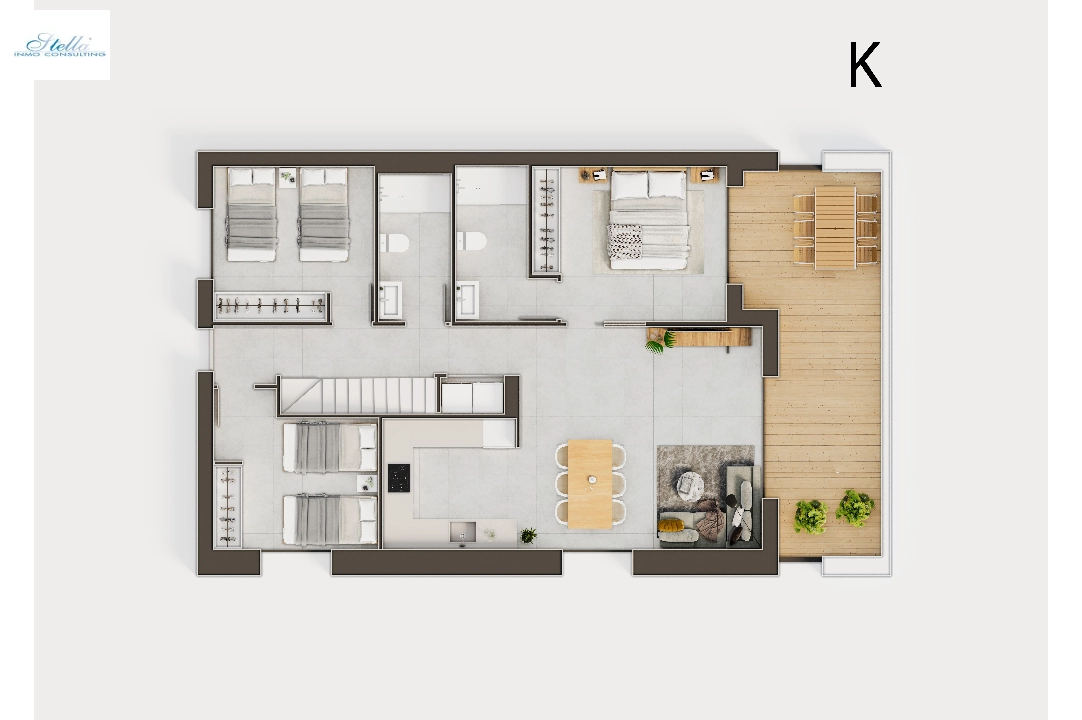 apartment in Santa Pola(Calle Orden Dorico 551, 03130 Gran Alacant, Alican) for sale, built area 98 m², plot area 127 m², 3 bedroom, 2 bathroom, swimming-pool, ref.: TW-ICONIC-9-1-30