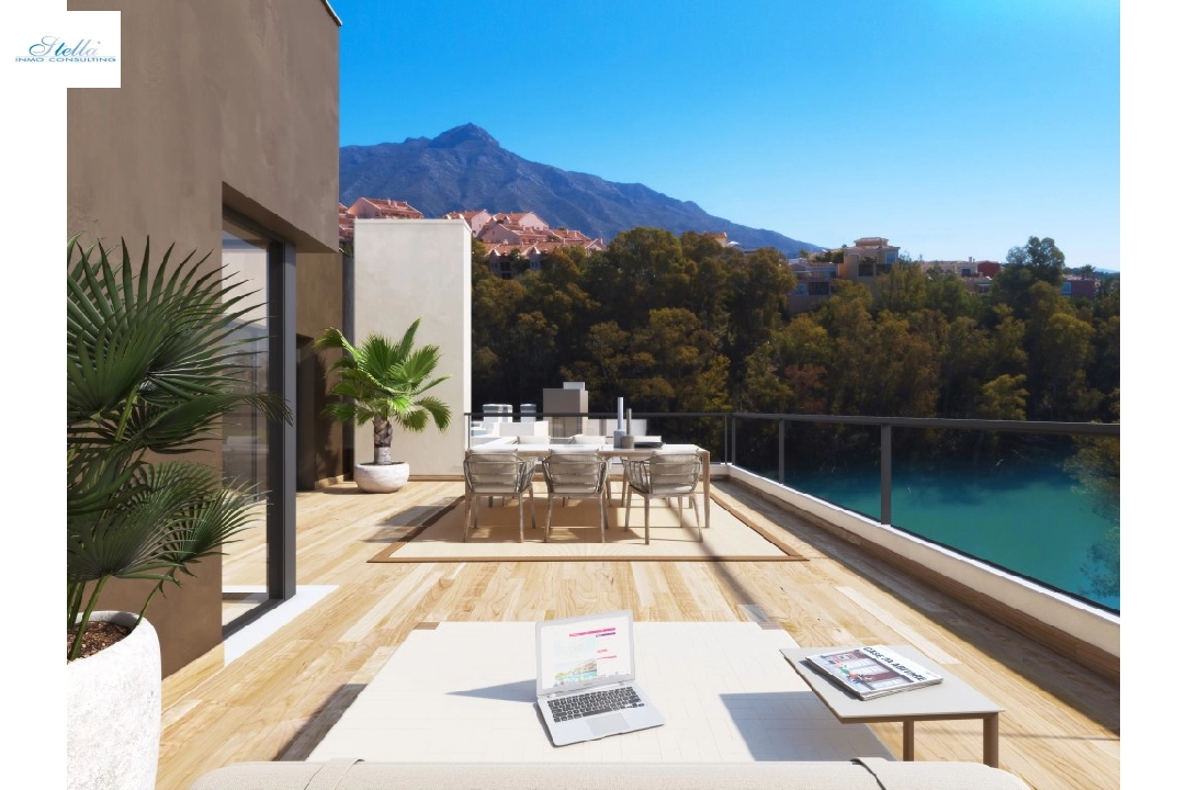 penthouse apartment in Marbella(Urbanizacion Nueva Andalucia J, 9. 29660 Marbella,) for sale, built area 123 m², plot area 274 m², 3 bedroom, 2 bathroom, swimming-pool, ref.: TW-MARBELLALAKE116-17