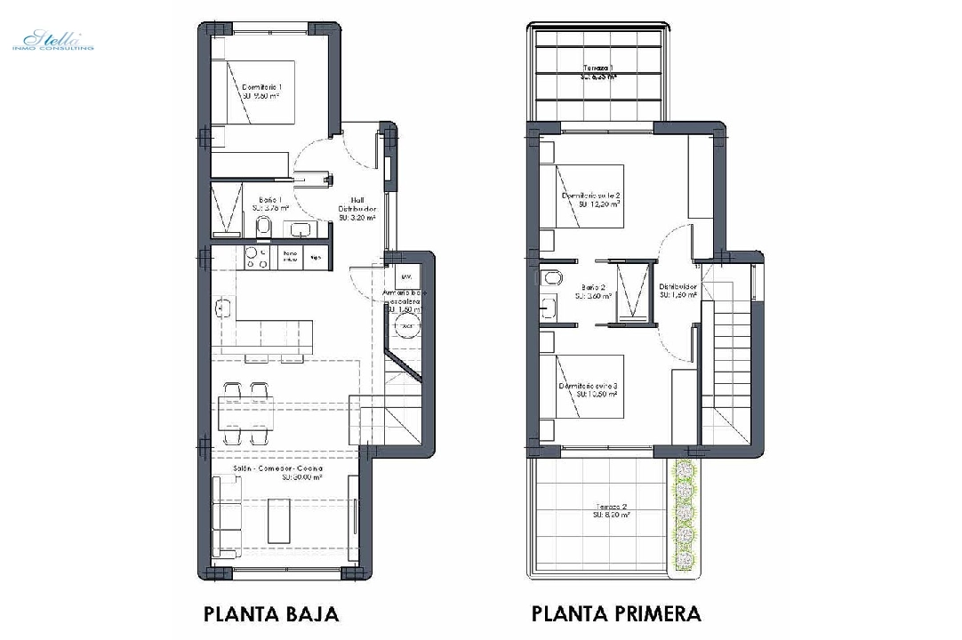 villa in Los Alcazares for sale, built area 109 m², condition first owner, plot area 184 m², 3 bedroom, 2 bathroom, swimming-pool, ref.: HA-LAN-431-E02-16