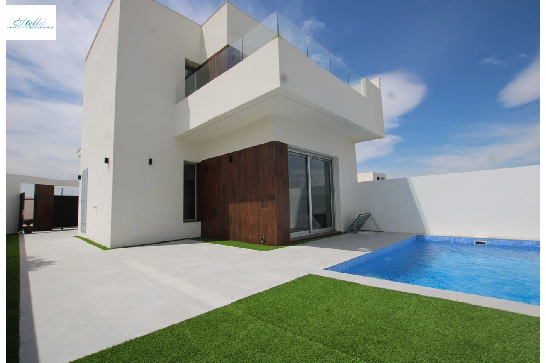 villa in San Fulgencio for sale, built area 127 m², condition first owner, plot area 182 m², 3 bedroom, 3 bathroom, swimming-pool, ref.: HA-SFN-110-E03-1