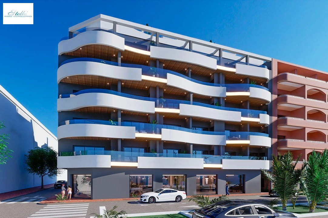 apartment on higher floor in Torrevieja for sale, built area 101 m², condition first owner, 3 bedroom, 2 bathroom, swimming-pool, ref.: HA-TON-203-A02-1