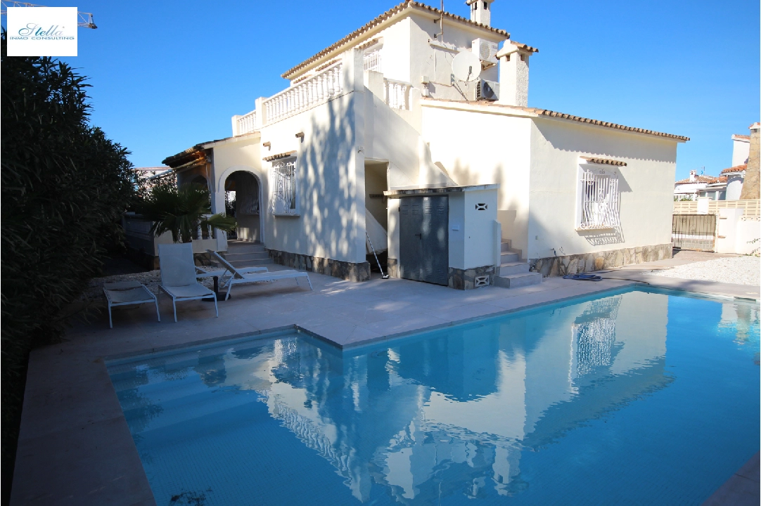 summer house in Els Poblets for holiday rental, built area 150 m², condition neat, + KLIMA, air-condition, plot area 440 m², 4 bedroom, 3 bathroom, swimming-pool, ref.: V-0823-6