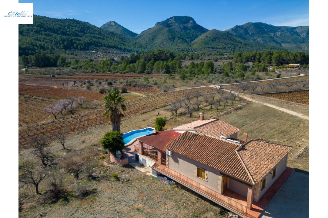 villa in Jalon for sale, built area 200 m², year built 2003, air-condition, plot area 10000 m², 2 bedroom, 2 bathroom, swimming-pool, ref.: PV-141-01967P-40