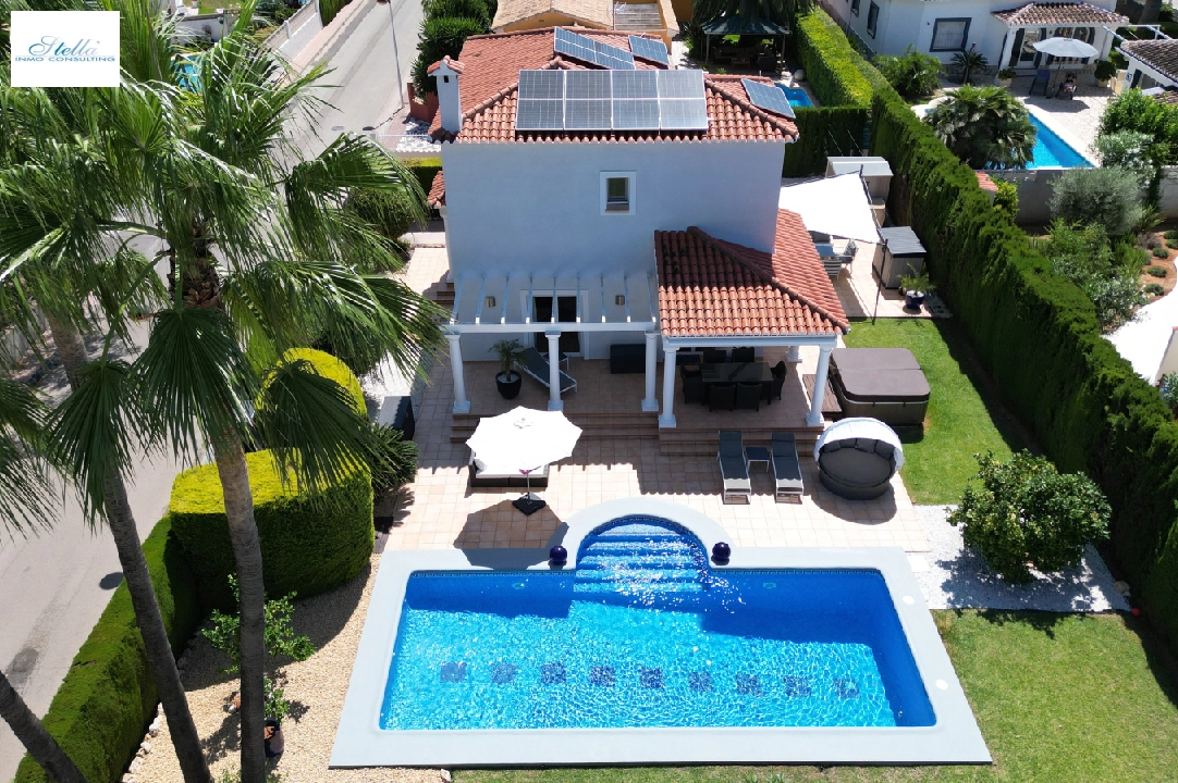 villa in Els Poblets(Barranquets) for holiday rental, built area 162 m², year built 2001, condition neat, + central heating, air-condition, plot area 650 m², 3 bedroom, 3 bathroom, swimming-pool, ref.: T-1115-26